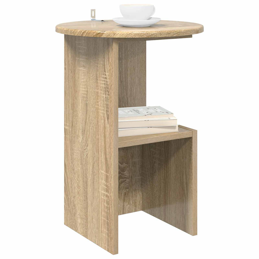Bijzettafel Sonoma Eiken Ø 39,5 x 55 cm Bewerkt hout