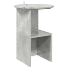 Bijzettafel Ø 39,5 x 55 cm betongrijs bewerkt hout