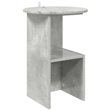 Bijzettafel Betongrijs Ø 39,5 x 55 cm Bewerkt hout