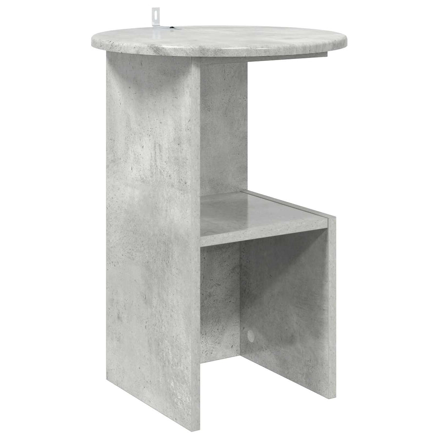 Bijzettafel Betongrijs Ø 39,5 x 55 cm Bewerkt hout