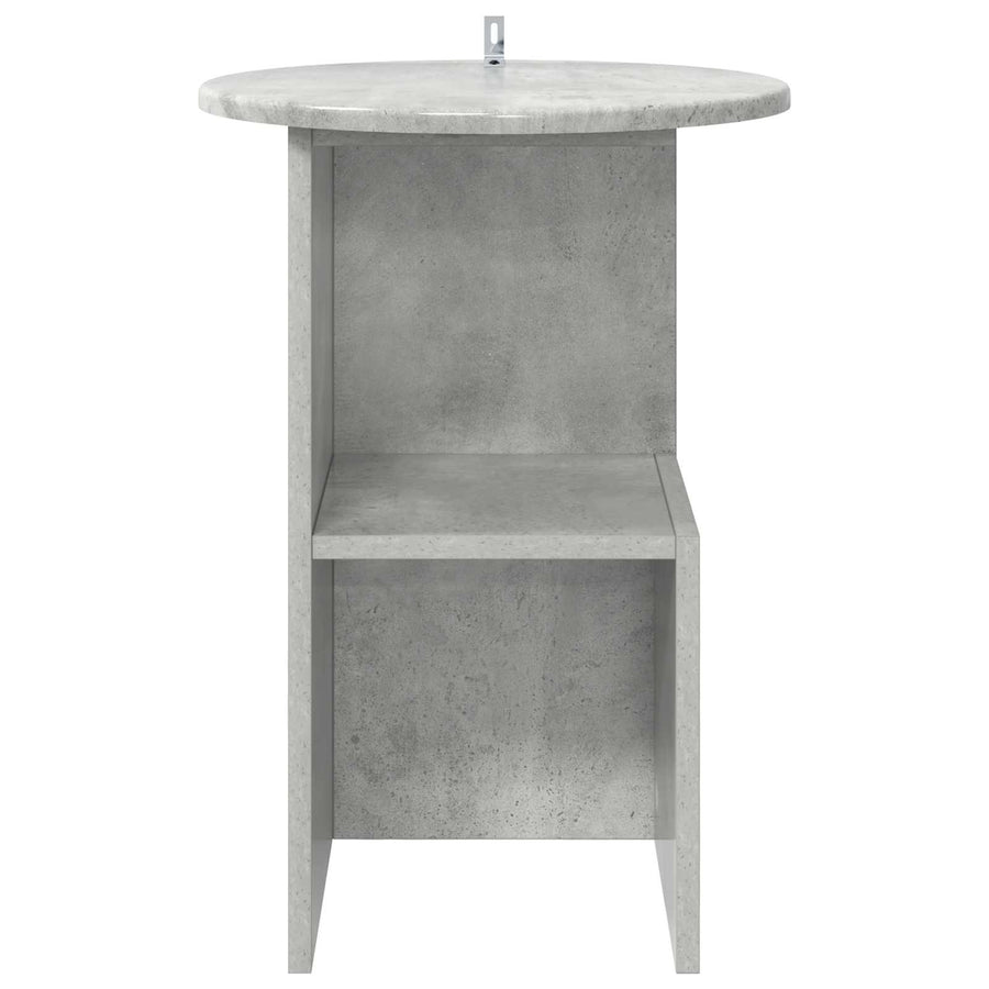 Bijzettafel Betongrijs Ø 39,5 x 55 cm Bewerkt hout