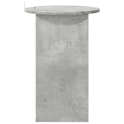 Bijzettafel Betongrijs Ø 39,5 x 55 cm Bewerkt hout