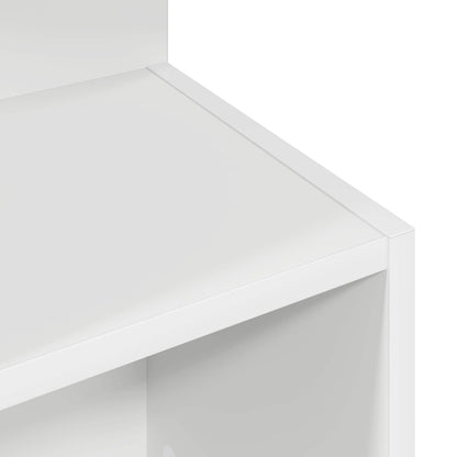 Bijzettafel Hoogglans Wit Ø 39,5 x 55 cm Bewerkt hout