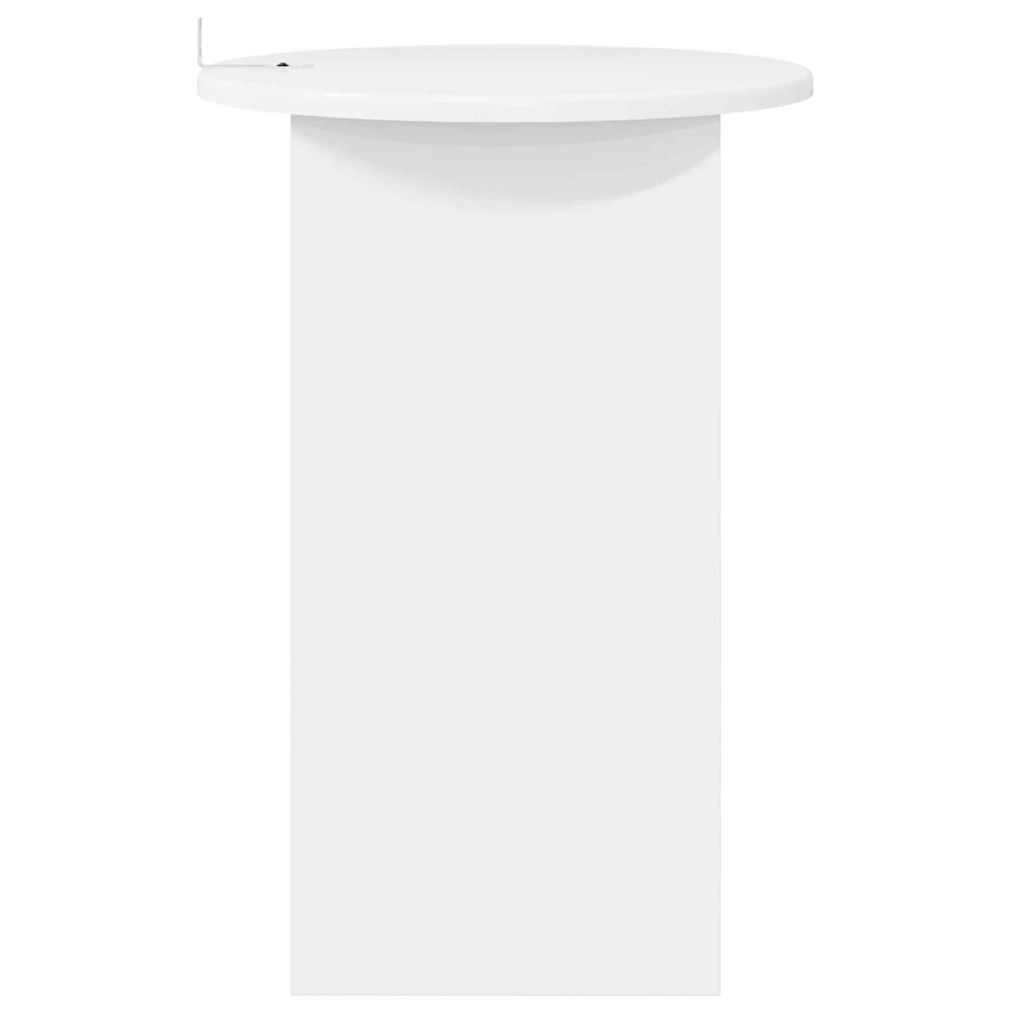 Bijzettafel Hoogglans Wit Ø 39,5 x 55 cm Bewerkt hout