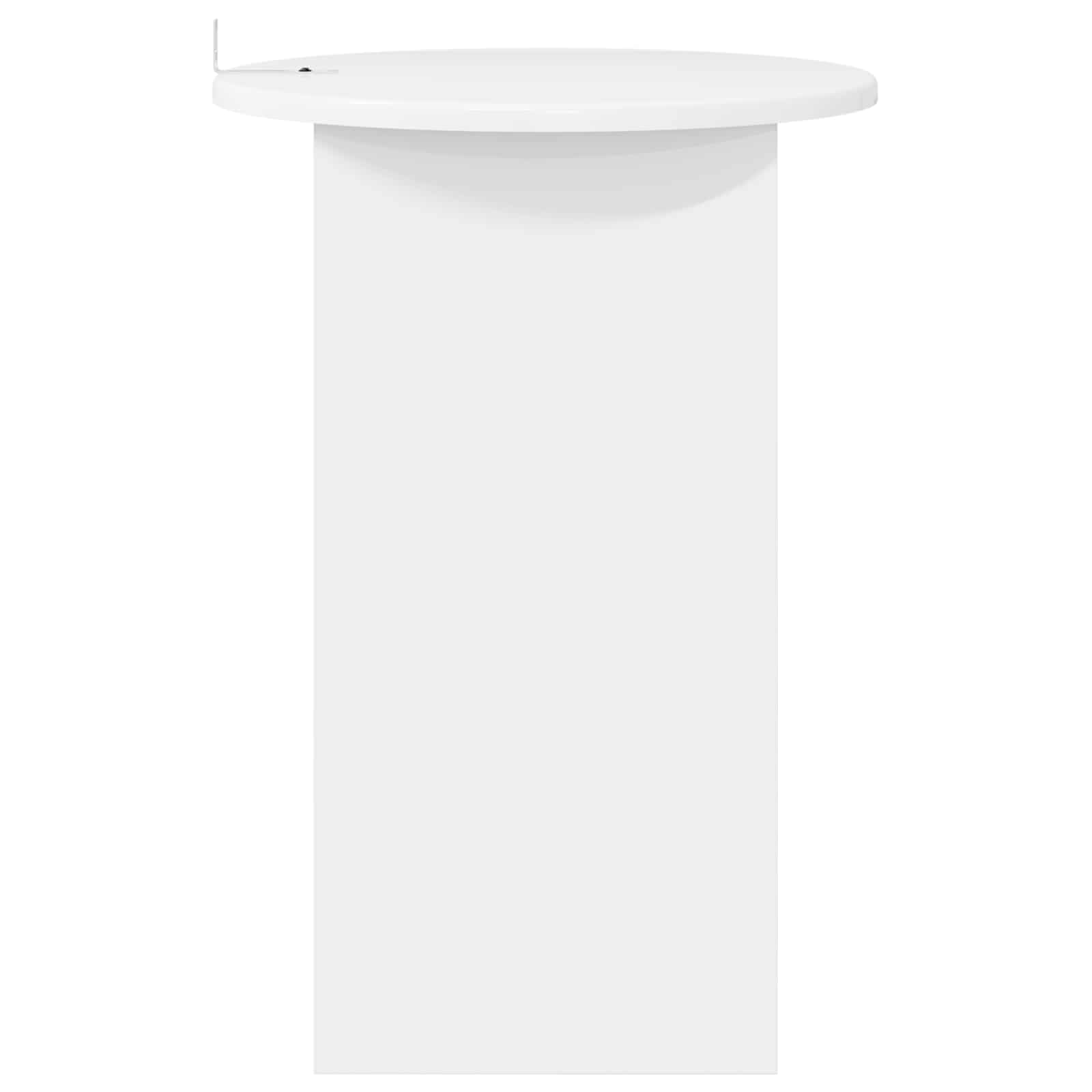 Bijzettafel Hoogglans Wit Ø 39,5 x 55 cm Bewerkt hout