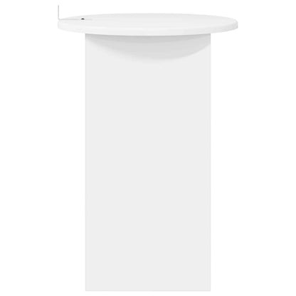 Bijzettafel Hoogglans Wit Ø 39,5 x 55 cm Bewerkt hout