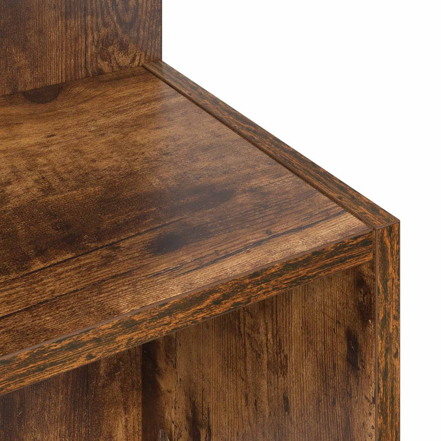 Bijzettafel Gerookt eiken Ø 39,5 x 55 cm Bewerkt hout