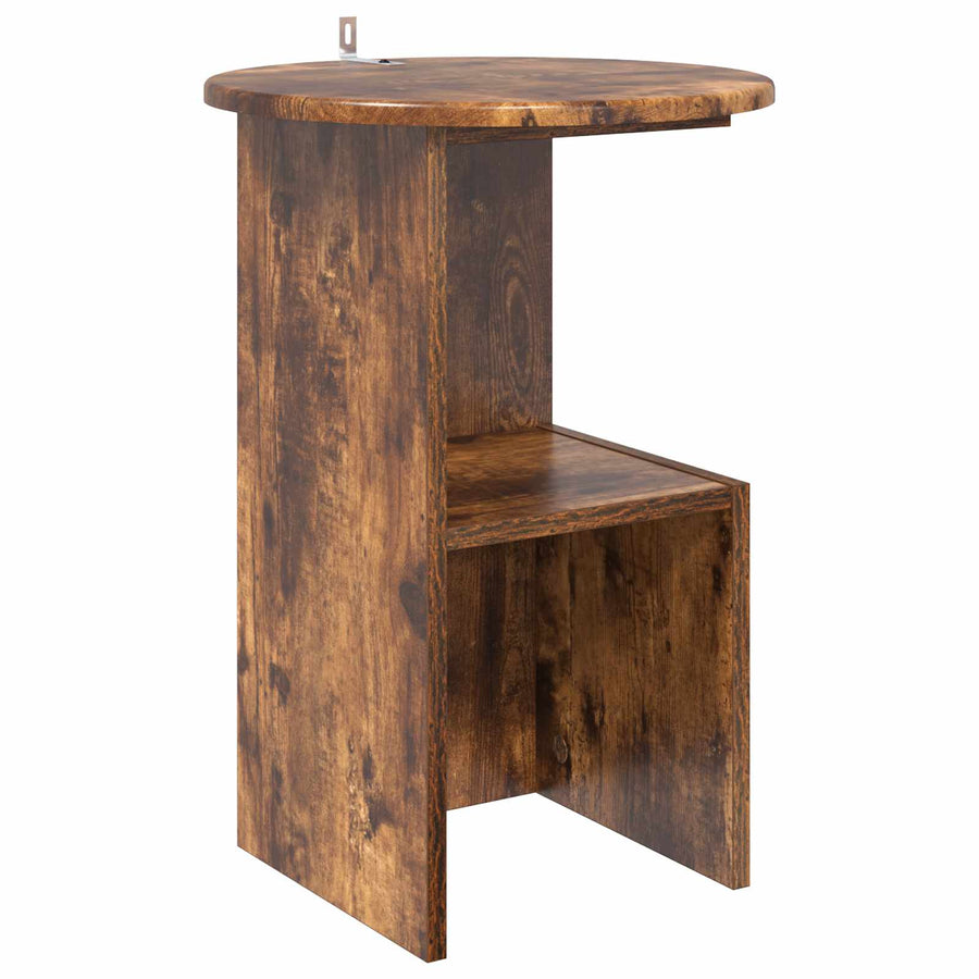Bijzettafel Gerookt eiken Ø 39,5 x 55 cm Bewerkt hout