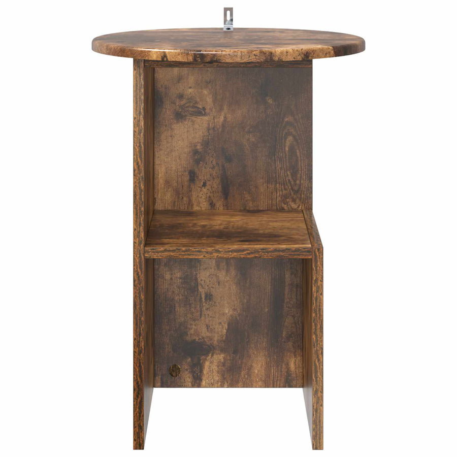 Bijzettafel Gerookt eiken Ø 39,5 x 55 cm Bewerkt hout