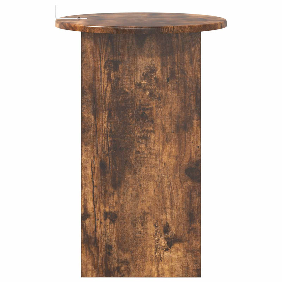Bijzettafel Gerookt eiken Ø 39,5 x 55 cm Bewerkt hout