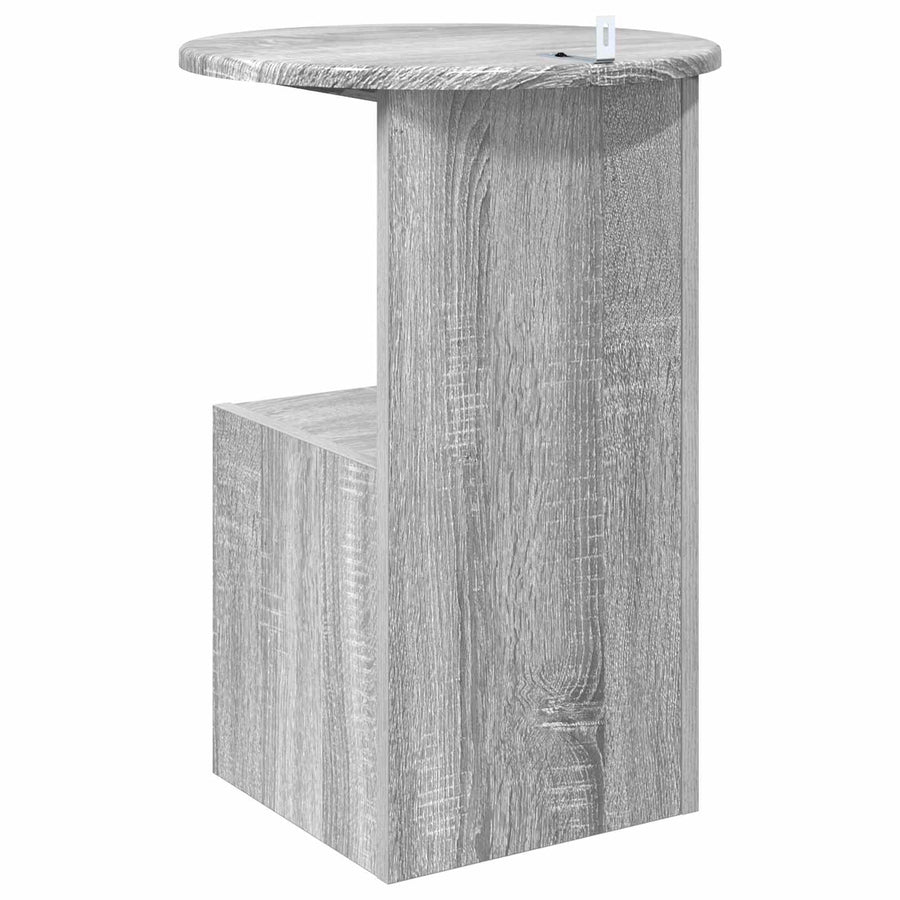 Bijzettafel Grijs sonoma Ø 39,5 x 55 cm Bewerkt hout