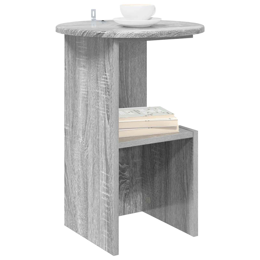 Bijzettafel Grijs sonoma Ø 39,5 x 55 cm Bewerkt hout