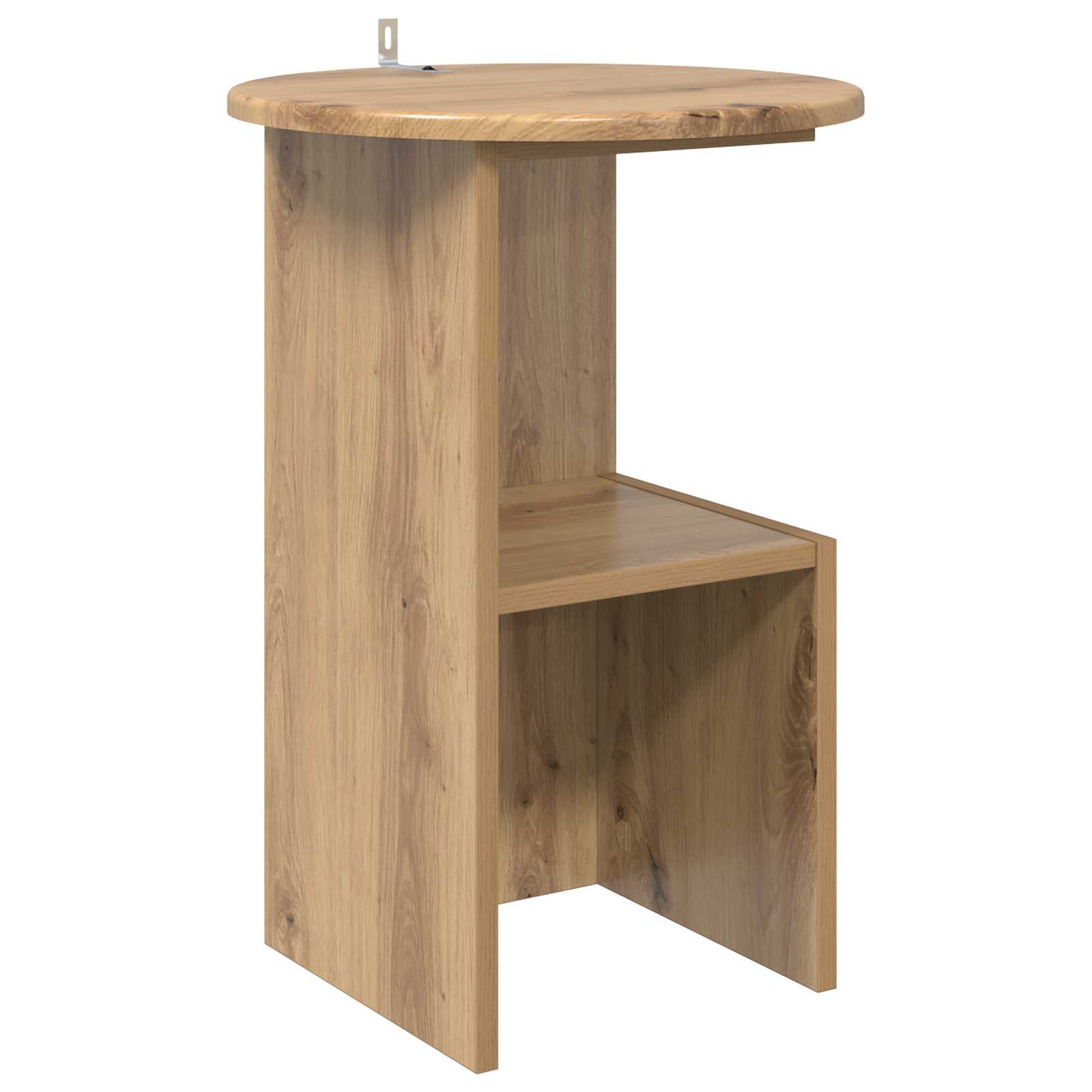 Bijzettafel Artisanaal eiken Ø 39,5 x 55 cm Bewerkt hout