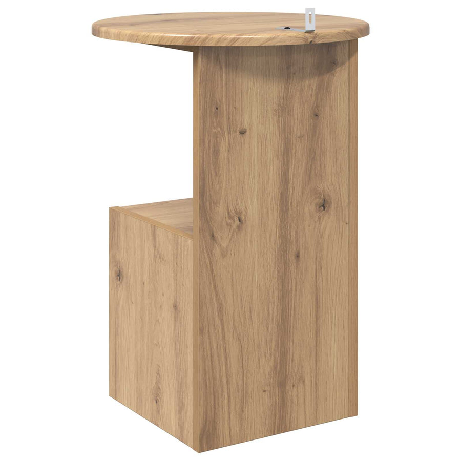 Bijzettafel Artisanaal eiken Ø 39,5 x 55 cm Bewerkt hout
