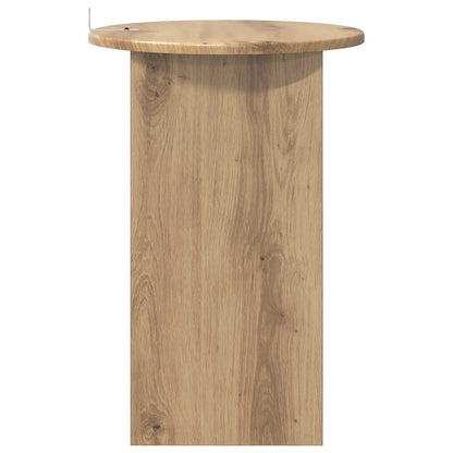 Bijzettafel Artisanaal eiken Ø 39,5 x 55 cm Bewerkt hout