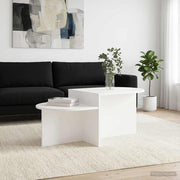 Salontafel 100x50x40 cm wit bewerkt hout