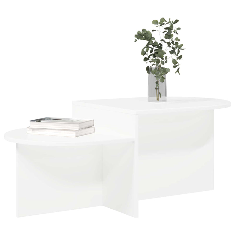 Salontafel Wit 100 x 50 x 40 cm Bewerkt hout