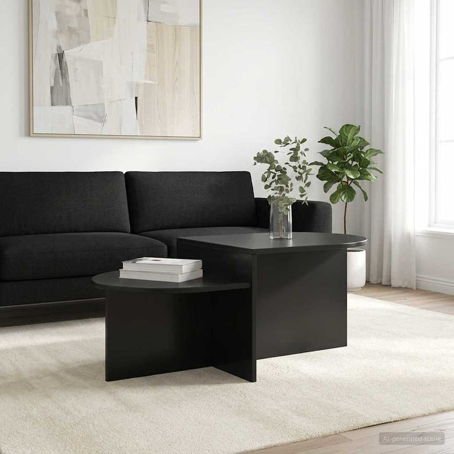 Salontafel Zwart eiken 100 x 50 x 40 cm Bewerkt hout