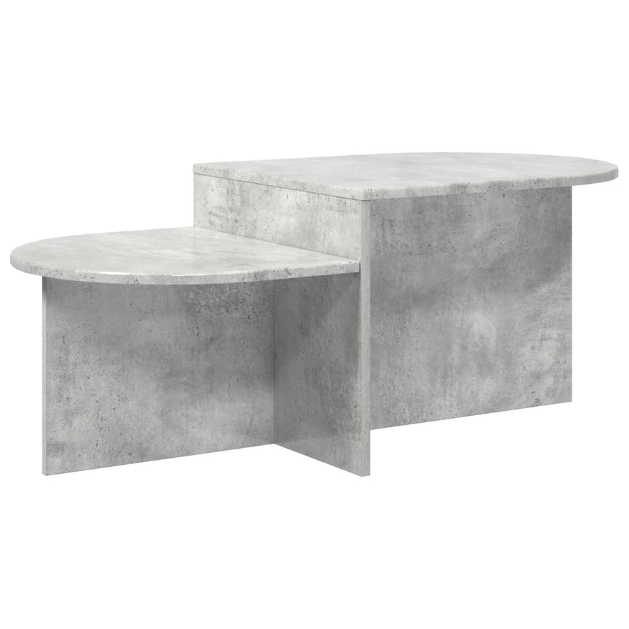 Salontafel Betongrijs 100 x 50 x 40 cm Bewerkt hout