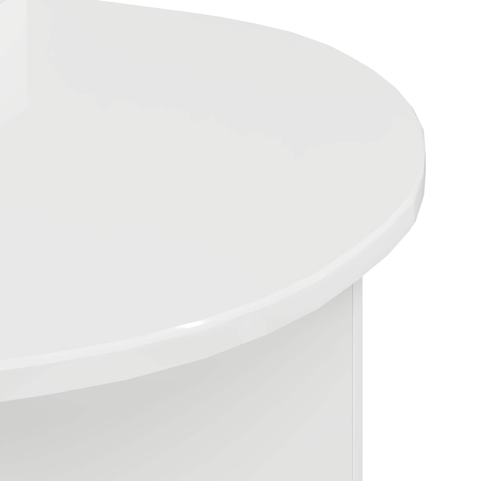 Salontafel Hoogglans Wit 100 x 50 x 40 cm Bewerkt hout