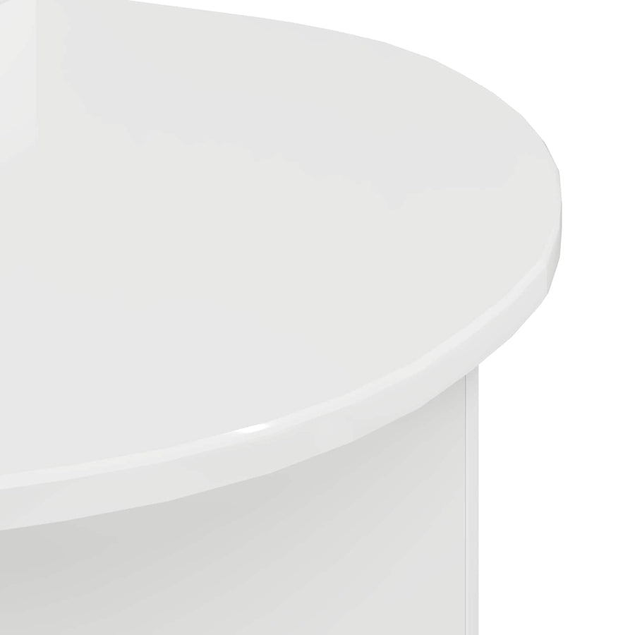 Salontafel Hoogglans Wit 100 x 50 x 40 cm Bewerkt hout