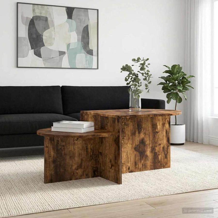 Salontafel Gerookt eiken 100 x 50 x 40 cm Bewerkt hout