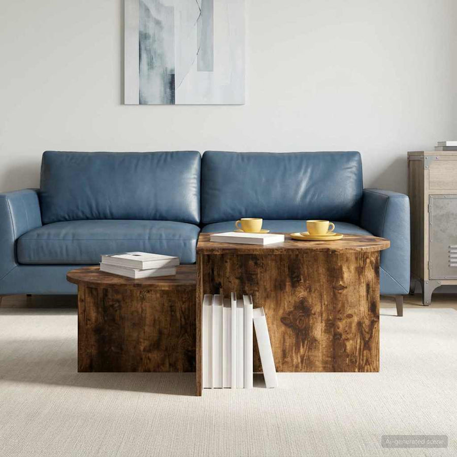 Salontafel Gerookt eiken 100 x 50 x 40 cm Bewerkt hout