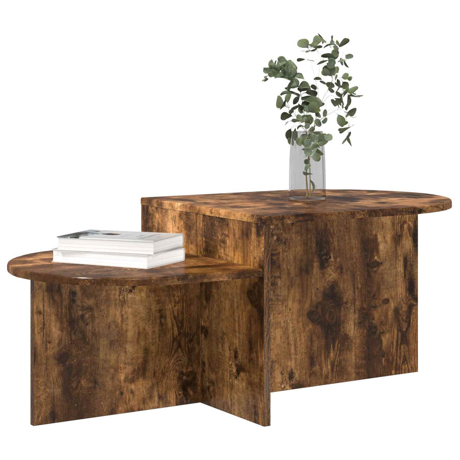 Salontafel Gerookt eiken 100 x 50 x 40 cm Bewerkt hout