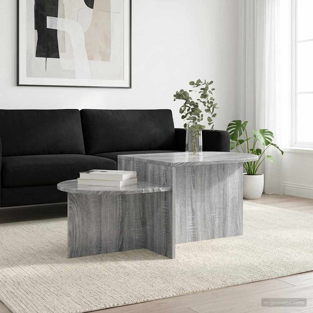 Salontafel Grijs sonoma 100 x 50 x 40 cm Bewerkt hout