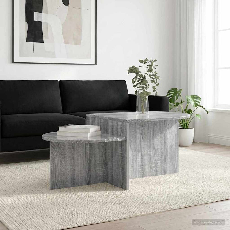 Salontafel Grijs sonoma 100 x 50 x 40 cm Bewerkt hout