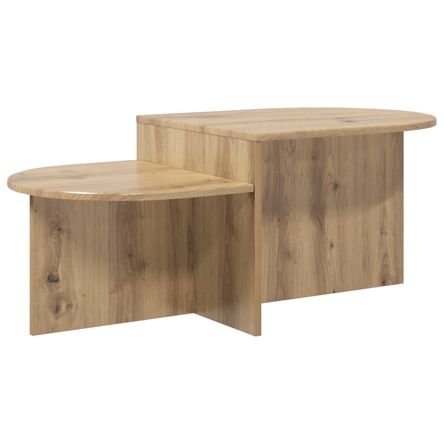 Salontafel Artisanaal eiken 100 x 50 x 40 cm Bewerkt hout