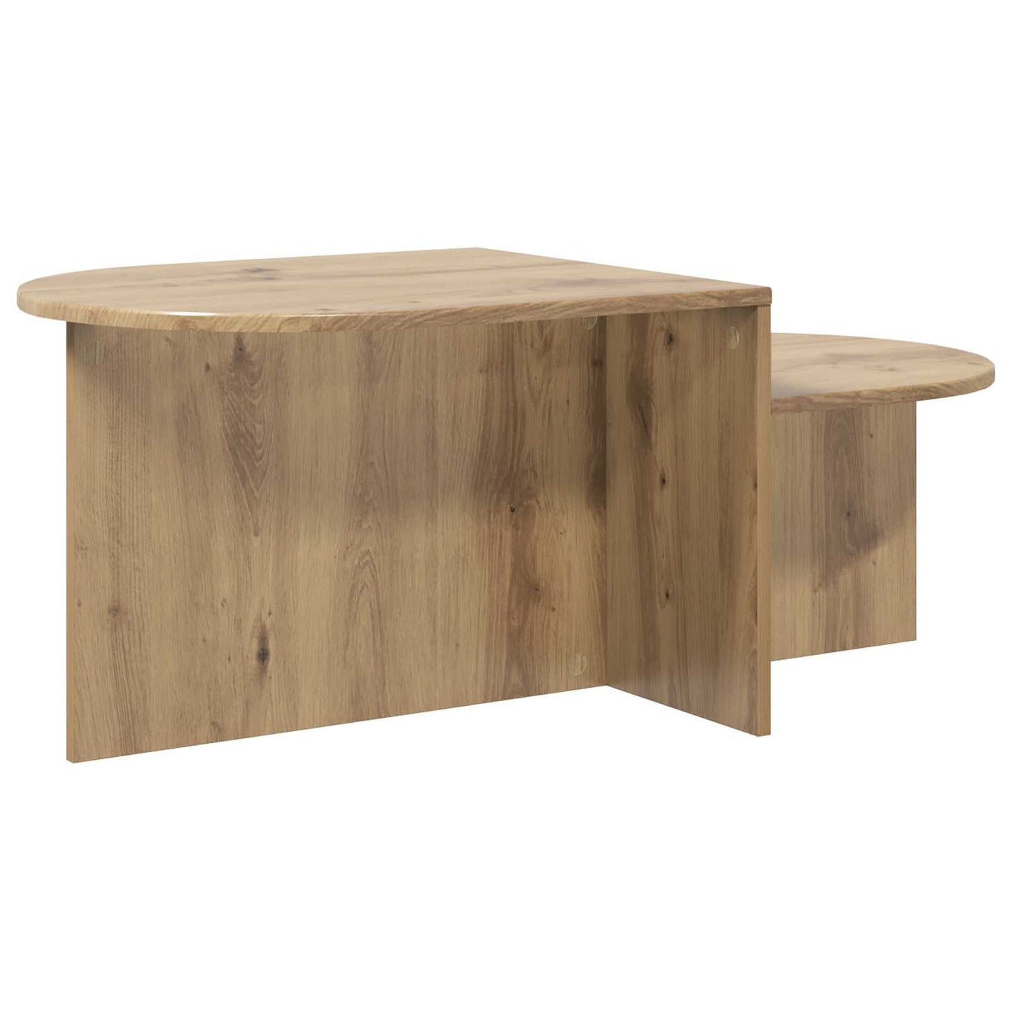 Salontafel Artisanaal eiken 100 x 50 x 40 cm Bewerkt hout