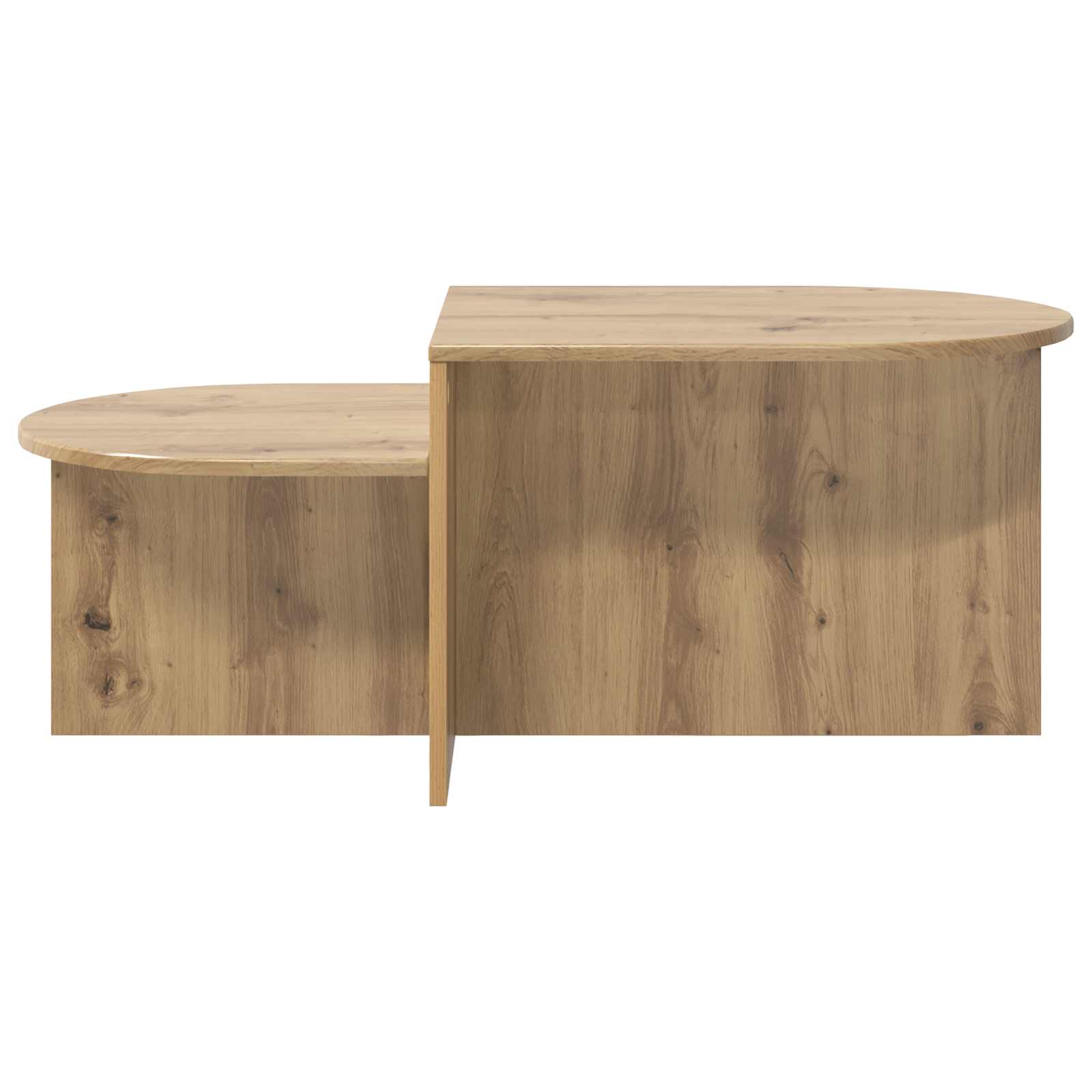 Salontafel Artisanaal eiken 100 x 50 x 40 cm Bewerkt hout