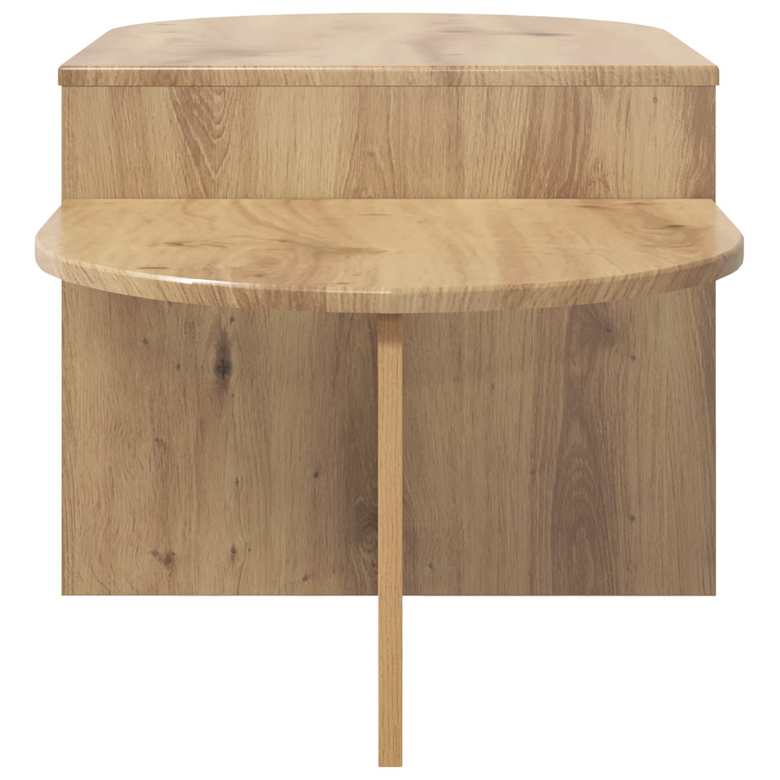 Salontafel Artisanaal eiken 100 x 50 x 40 cm Bewerkt hout