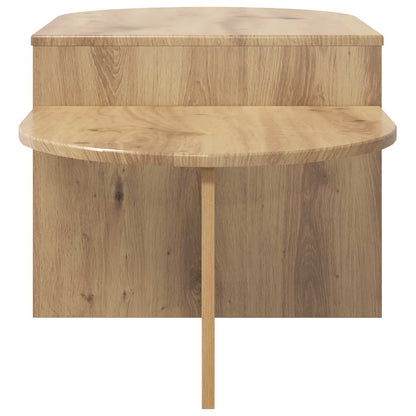 Salontafel Artisanaal eiken 100 x 50 x 40 cm Bewerkt hout