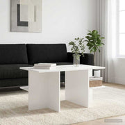 Salontafel 87x50x45 cm geconstrueerd hout wit