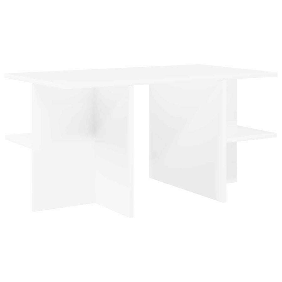 Salontafel Wit 87 x 50 x 45 cm Geconstrueerd hout