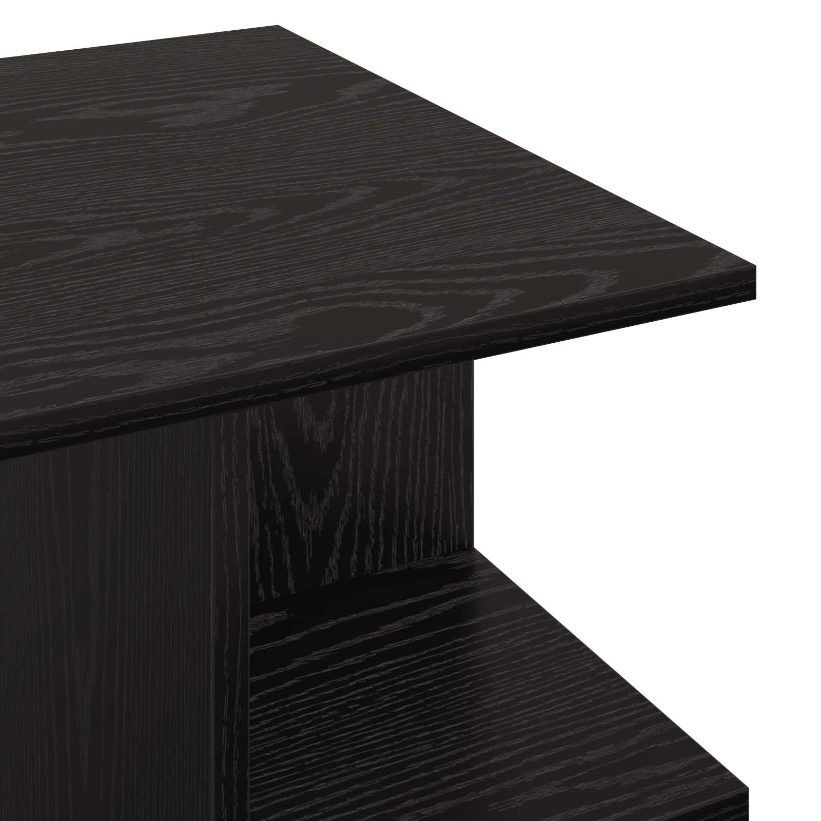 Salontafel Zwart eiken 87 x 50 x 45 cm Geconstrueerd hout