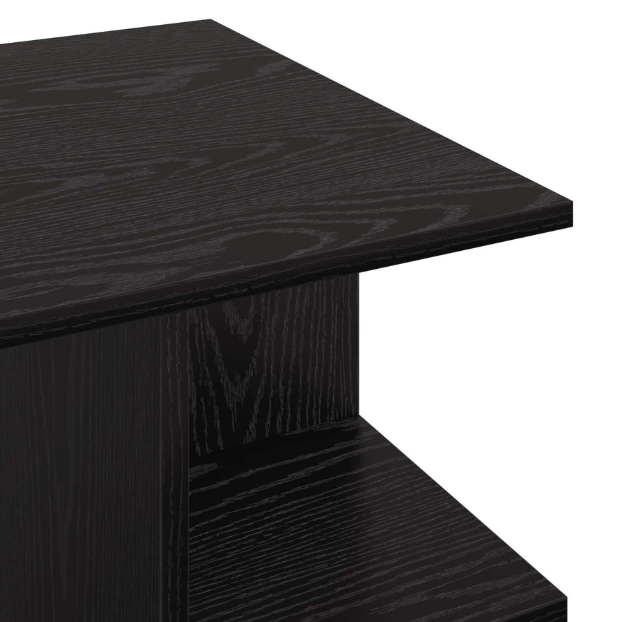 Salontafel Zwart eiken 87 x 50 x 45 cm Geconstrueerd hout