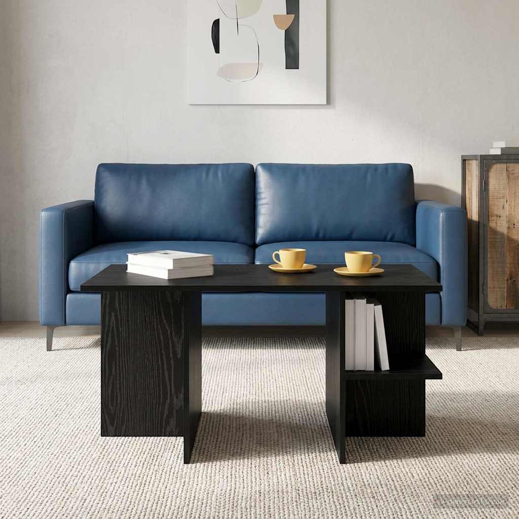 Salontafel Zwart eiken 87 x 50 x 45 cm Geconstrueerd hout