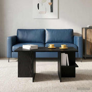 Salontafel zwart eiken 87x50x45 cm