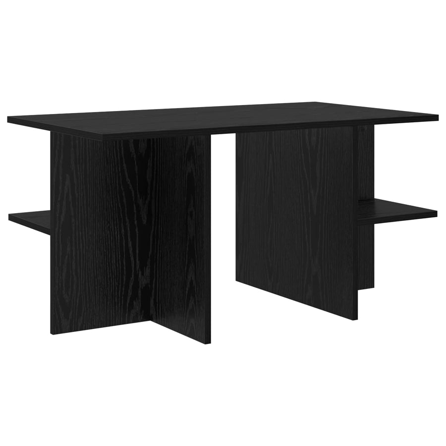 Salontafel Zwart eiken 87 x 50 x 45 cm Geconstrueerd hout