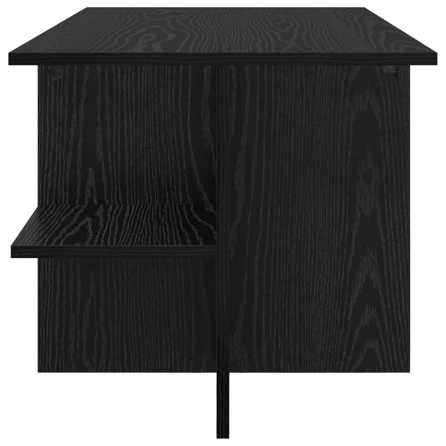 Salontafel Zwart eiken 87 x 50 x 45 cm Geconstrueerd hout