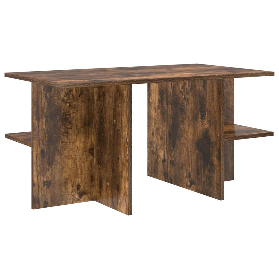 Salontafel Gerookt Eiken 87 x 50 x 45 cm Bewerkt hout