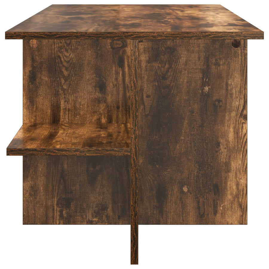 Salontafel Gerookt Eiken 87 x 50 x 45 cm Bewerkt hout
