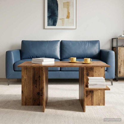 Salontafel Oud hout 87 x 50 x 45 cm Geconstrueerd hout