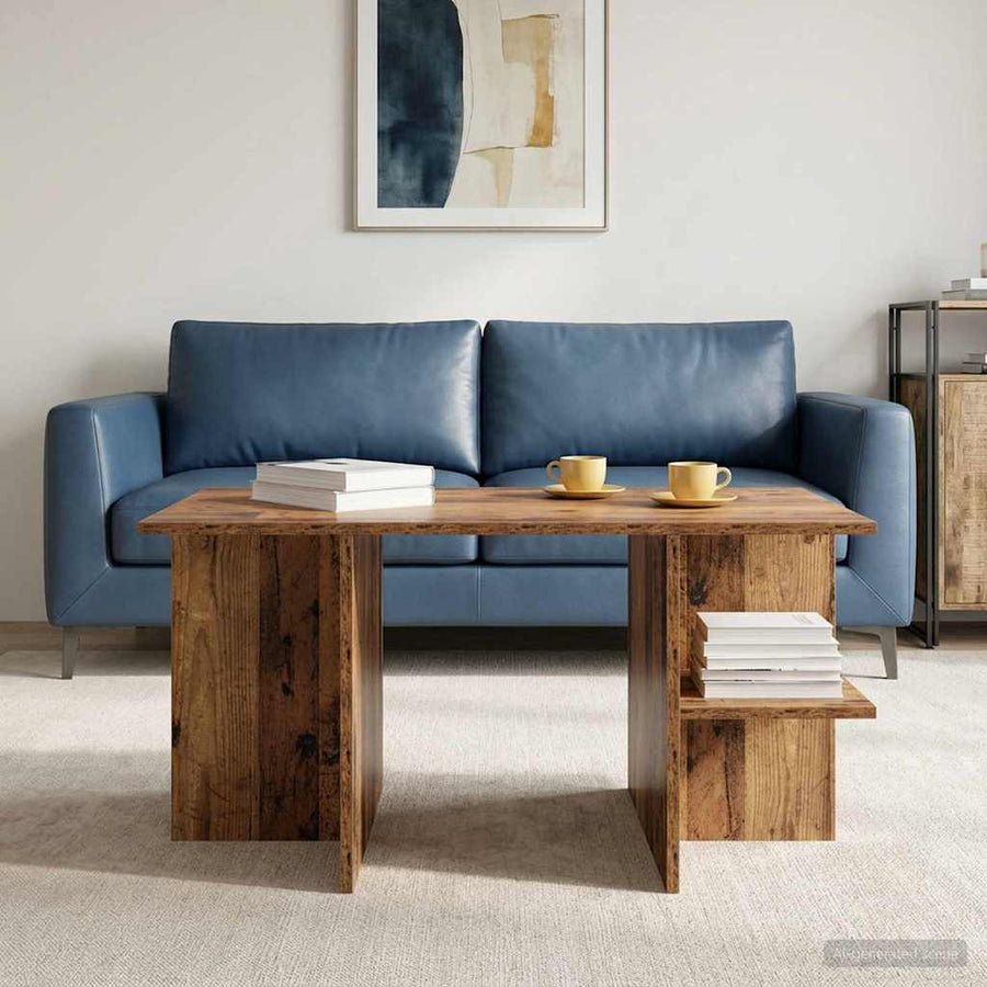 Salontafel Oud hout 87 x 50 x 45 cm Geconstrueerd hout