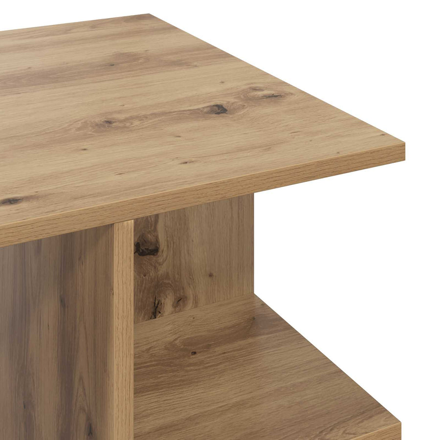 Salontafel Artisanaal eiken 87 x 50 x 45 cm Geconstrueerd hout