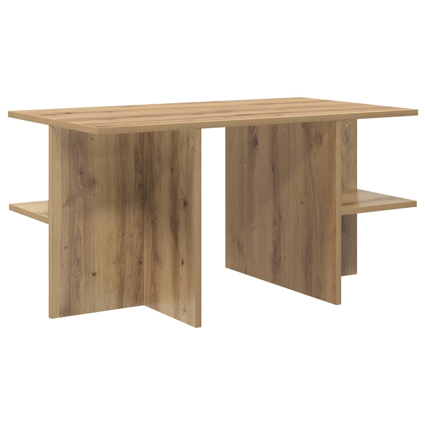 Salontafel Artisanaal eiken 87 x 50 x 45 cm Geconstrueerd hout