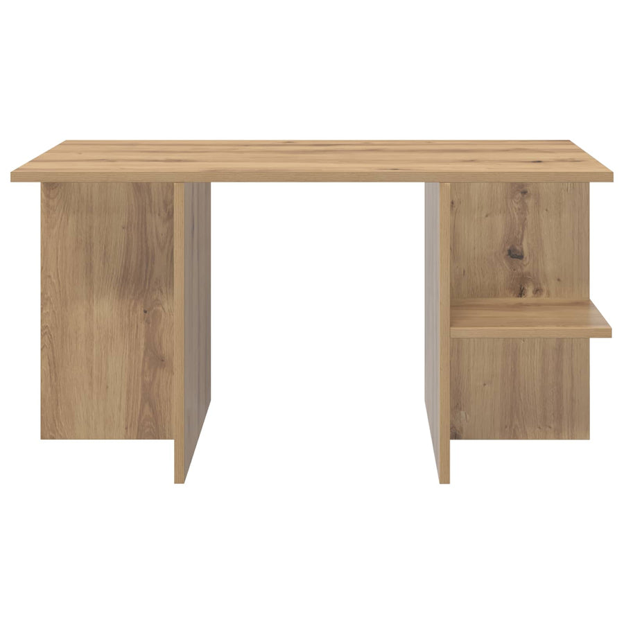 Salontafel Artisanaal eiken 87 x 50 x 45 cm Geconstrueerd hout